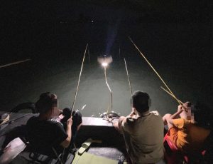 Làm ngư dân Hạ Long, câu mực đêm trên vịnh